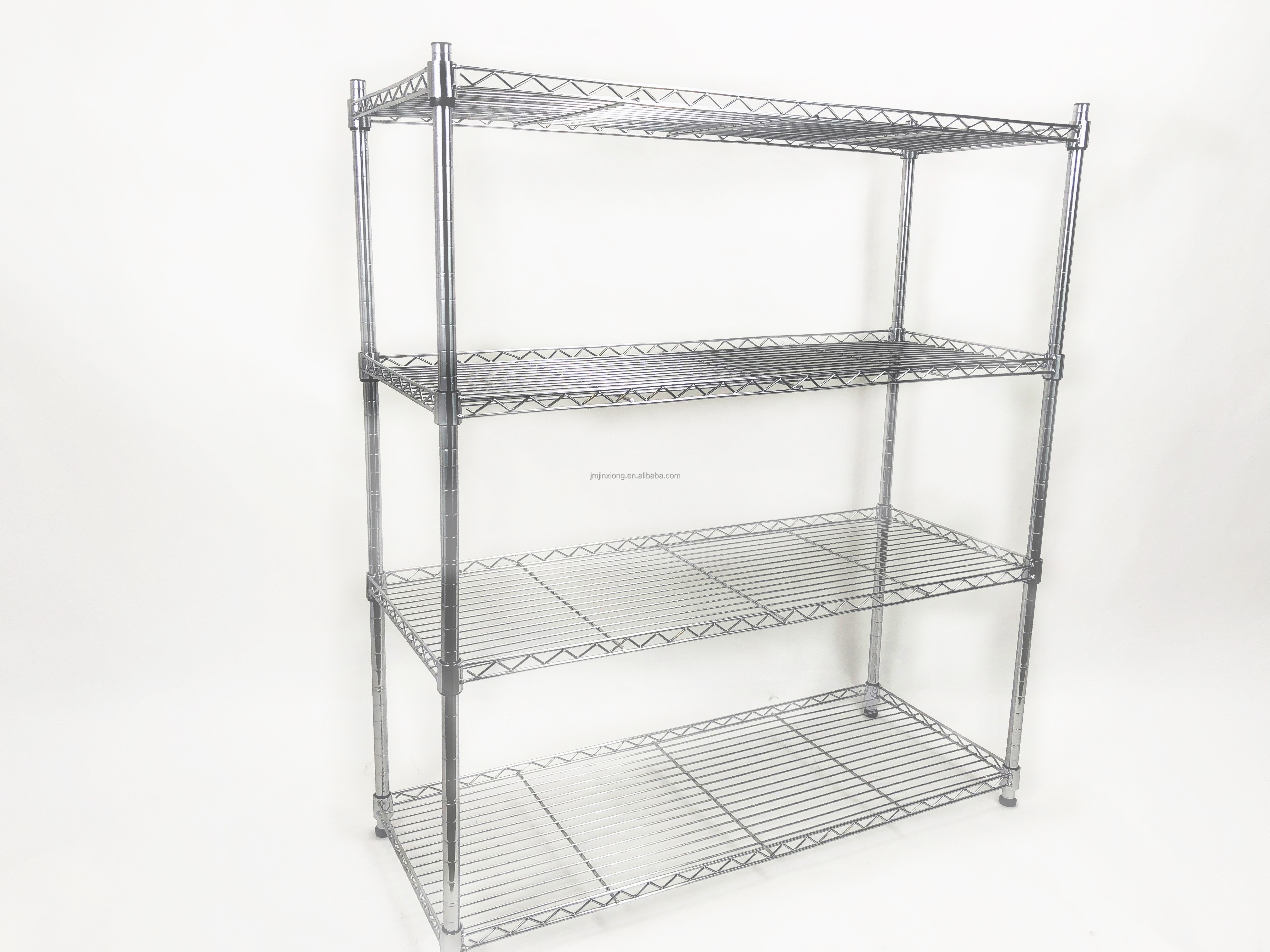 800lbs Loading Weight Per Steel Shelf 4 Tiers NSF Metro Office Industrial Storage Racking Chrome Painting Wire Metal Shelving