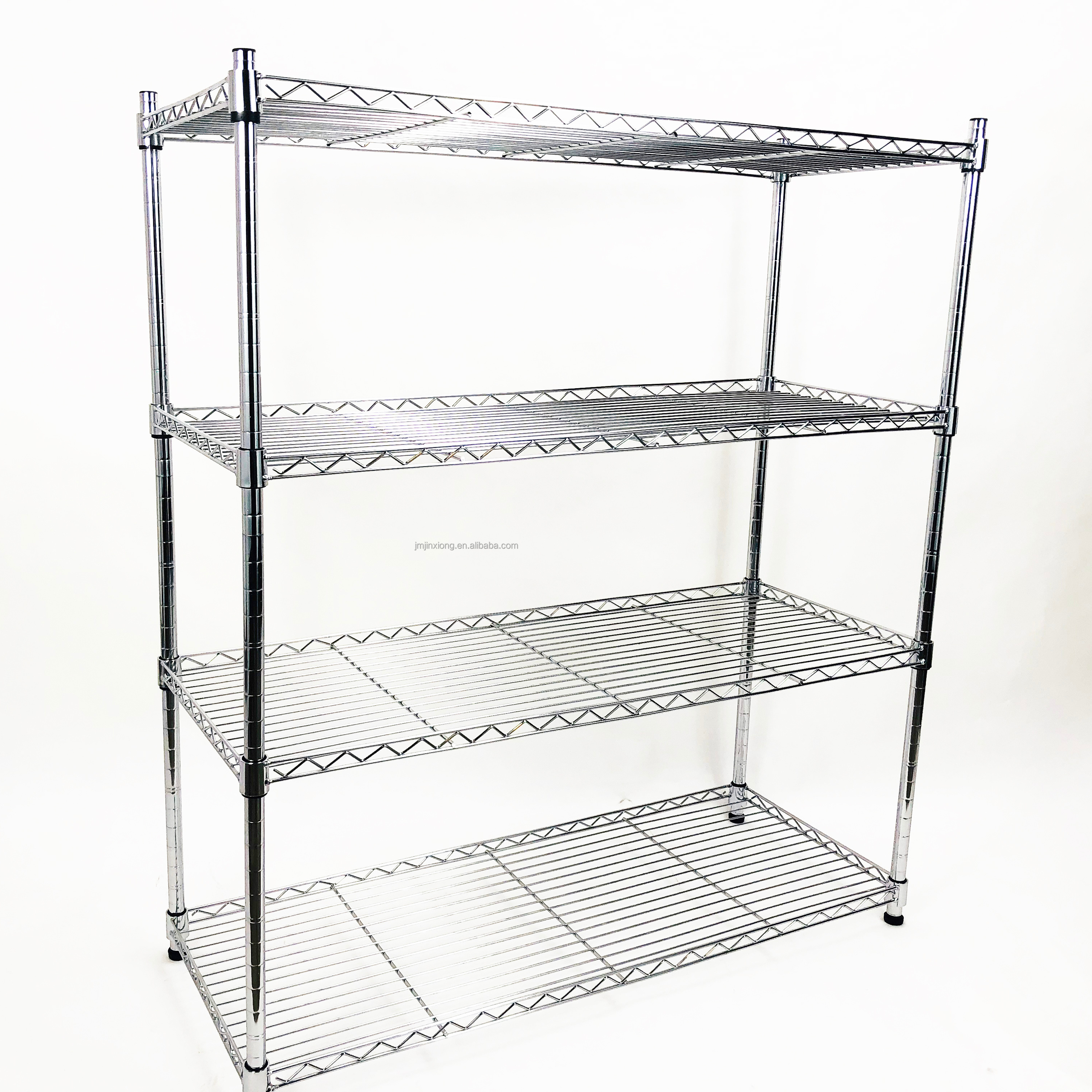 800lbs Loading Weight Per Steel Shelf 4 Tiers NSF Metro Office Industrial Storage Racking Chrome Painting Wire Metal Shelving