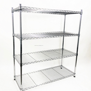 800lbs Loading Weight Per Steel Shelf 4 Tiers NSF Metro Office Industrial Storage Racking Chrome Painting Wire Metal Shelving