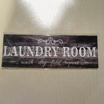 Farmhouse Family Wall Sign Wash Dry Fold Repeat Home Rustic Wooden Laundry Room Decor