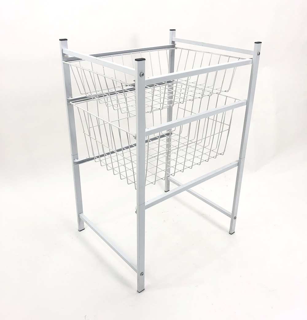 3 Tier Kitchen Under Sink Cabinet Sliding Basket Iron Wire Storage Organizer Shelf Bathroom Metal Rack Drawers