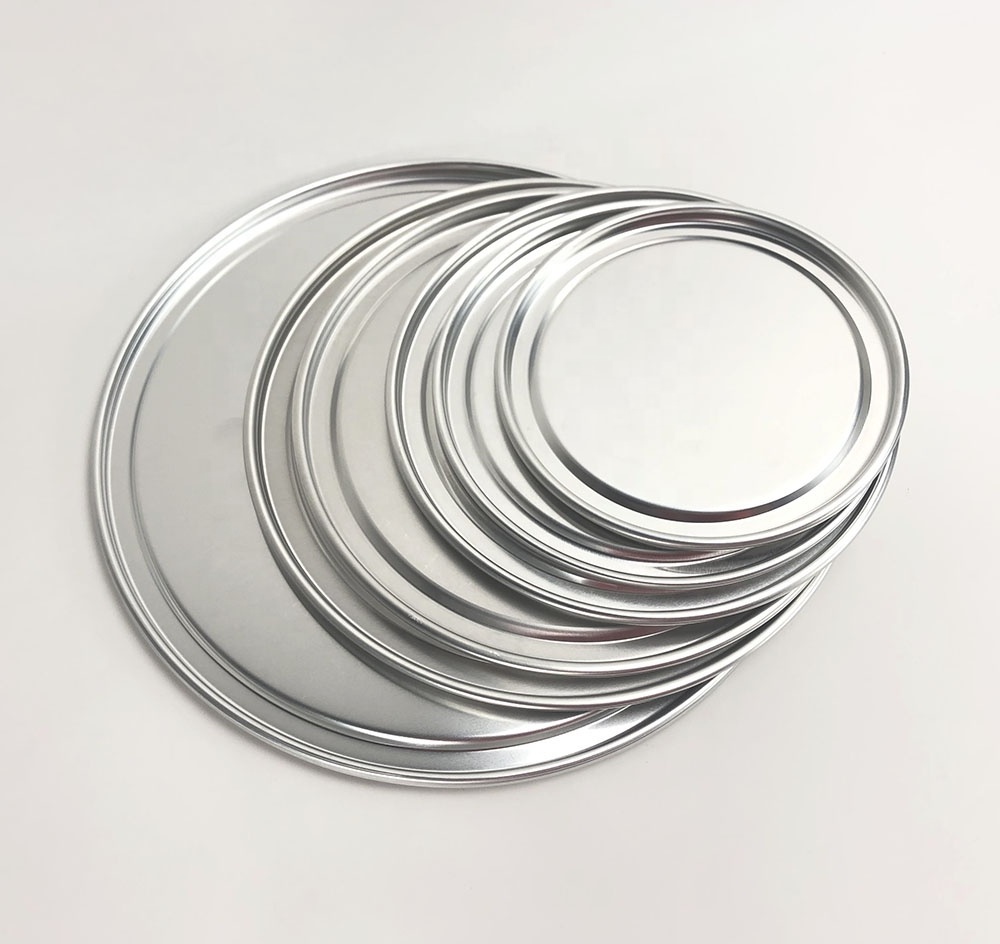 Round Hemming Classic Silver Mirrored Aluminum Alloy Bakeware Cake Baking Pan Pizza Pan Cover Bread Baking Tray Lid