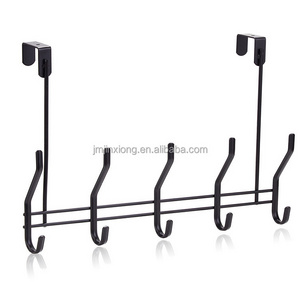 Over the Door 5 Hooks Hanging Coat Clothes Hat Metal Hanger Wire Hook Towel Hook Hanger Wire Peg Holder Living Room Wall Rack