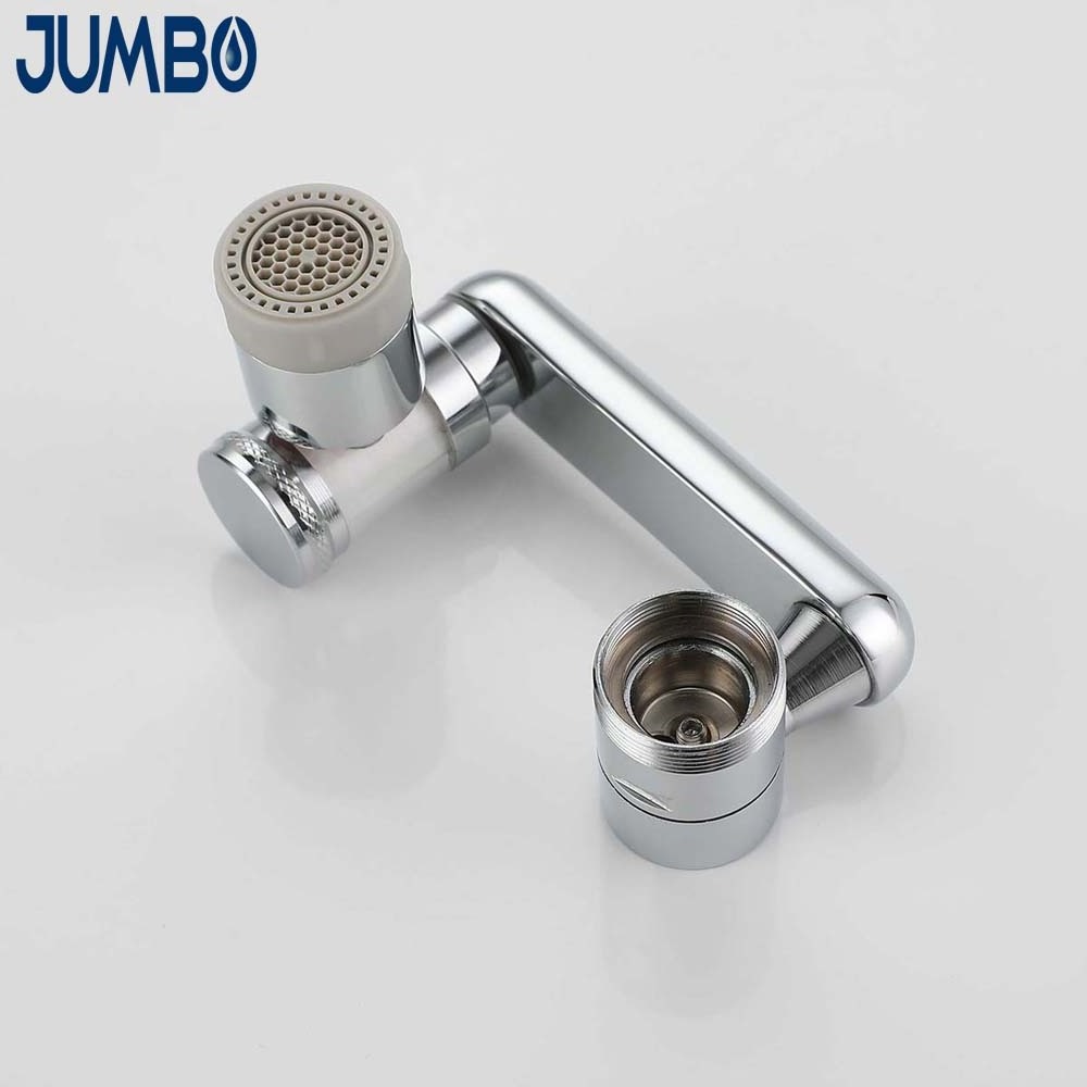 Water Filter Faucet Extender 1080 Swivel Robotic Arm Faucet Aerator  with 2 Water Outlet Modes copper material