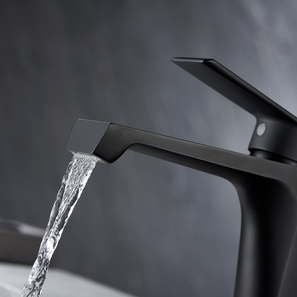 Jumbo Waterfall Bathroom Hot And Cold Water Fall Matt Black Basin Sink Mixer Tap Faucet For Bathroom Hotel Villa