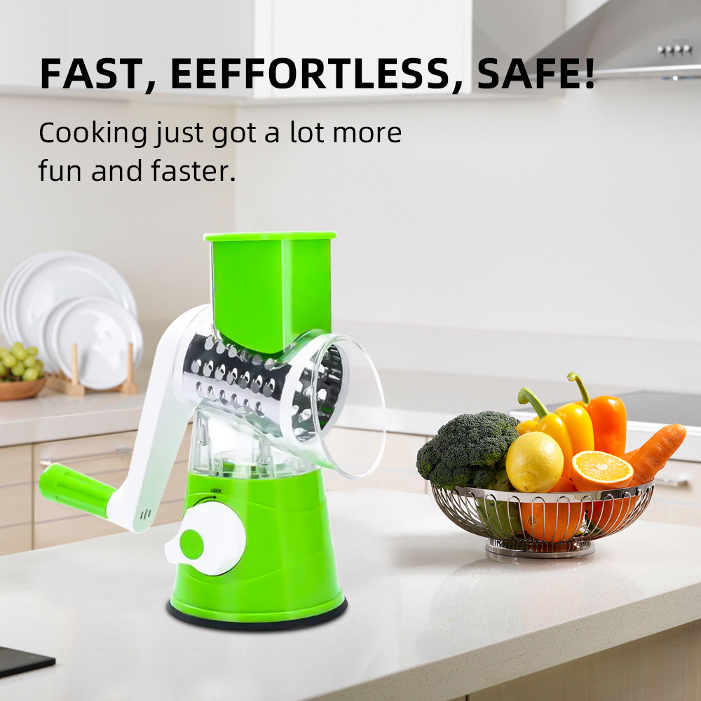 Rotary Multifunctional Vegetable Slicer Kitchen Food Scissors Slicer Smart Cutter Chopper Hand Rolling Potato Machine