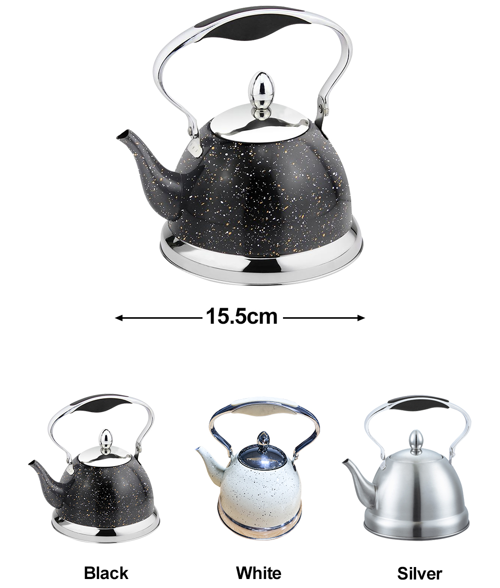 New Design Stainless Steel  Induction Cooker Color Coating Water Tea Kettle Whistling Kettle