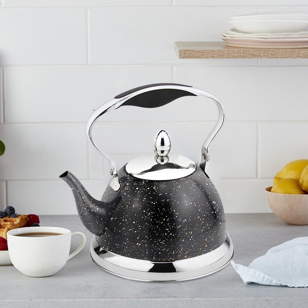 New Design Stainless Steel  Induction Cooker Color Coating Water Tea Kettle Whistling Kettle