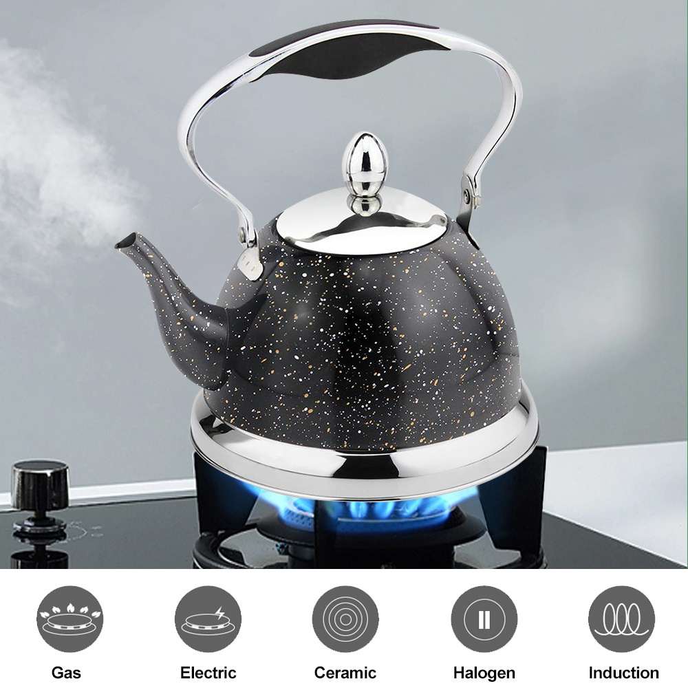 New Design Stainless Steel  Induction Cooker Color Coating Water Tea Kettle Whistling Kettle