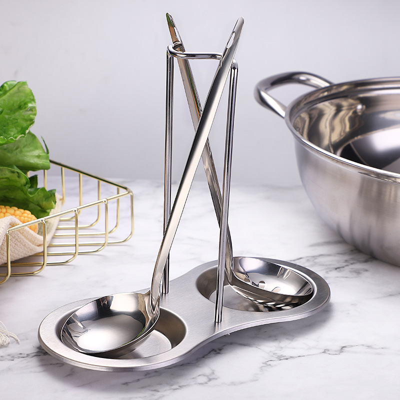 High Quality Multifunction Dishwasher Serving Stainless Steel Spoon Rack Kitchen Spoon Holder Spoon Rest