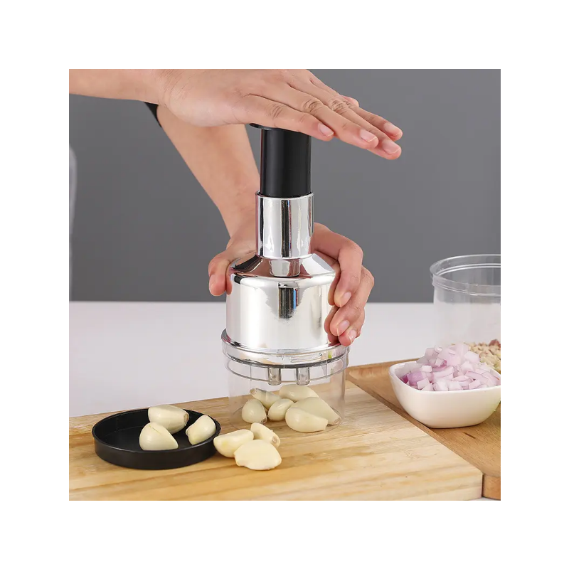 Multifunction Kitchen Gadget Hand Slap Chopper Garlic Press Hand Press Food Cutter Garlic Onion Nuts Grinder