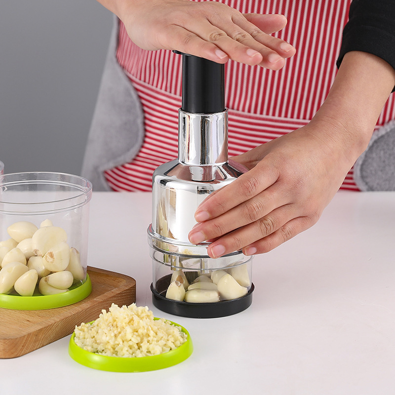 Multifunction Kitchen Gadget Hand Slap Chopper Garlic Press Hand Press Food Cutter Garlic Onion Nuts Grinder