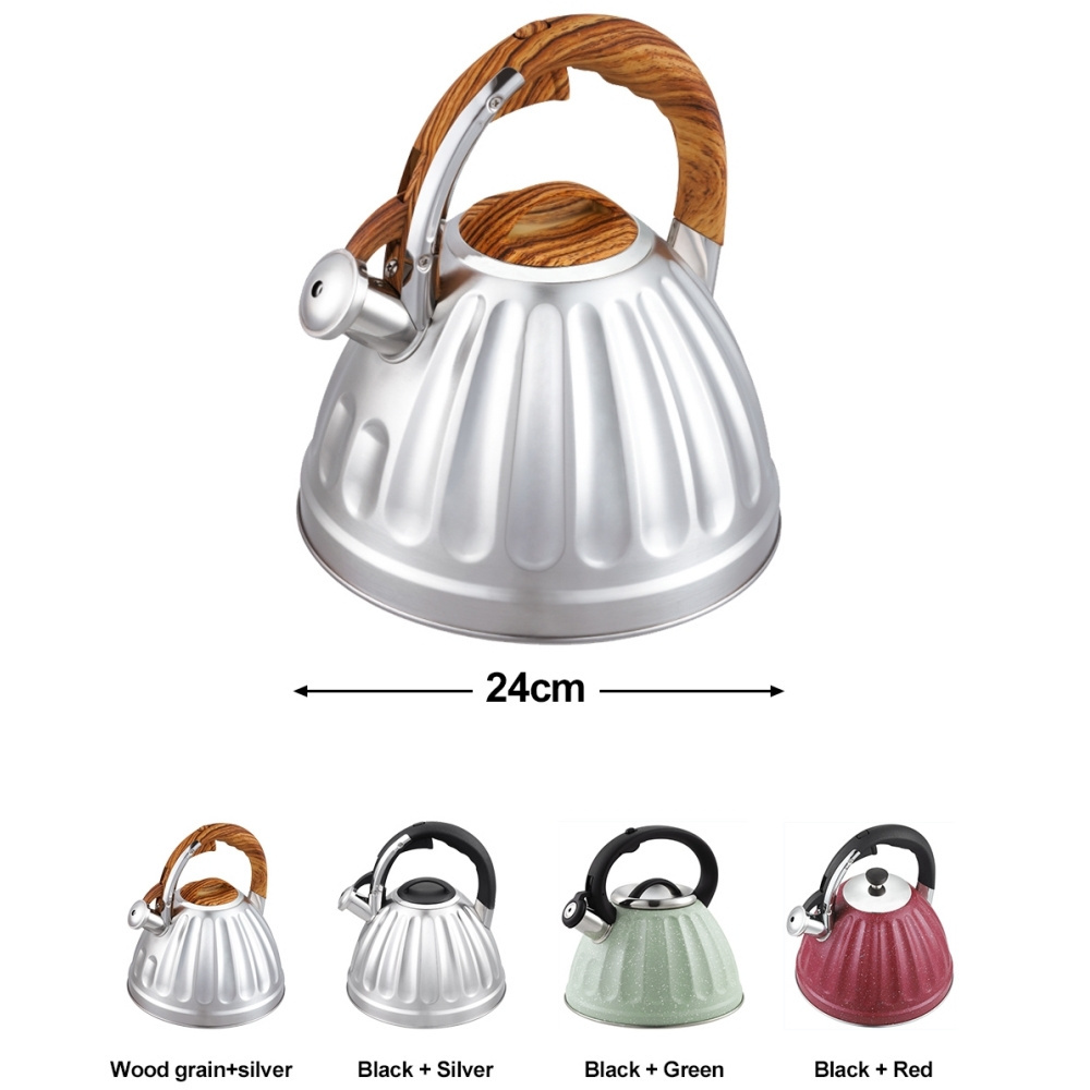 Hot Selling Whistling Tea KettleLuxury Hotel Custom Stainless Steel Whistling Kettle Stainless Steel Safety Lid Kettle