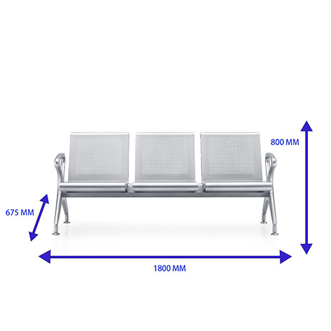 KEDE Good Quality Metal Bench Row Hospital Reception 6 5 4 3 Seater Airport Chair Modern Airport Waiting Chair