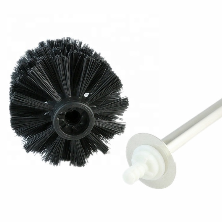 Factory Direct Discount Bathroom Stainless Steel Black Toilet Brush With Cheap Toilet Brush Head At Wholesale Price