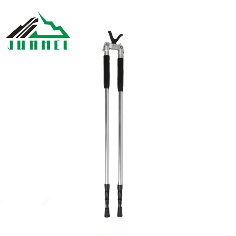 outdoor camping ultralight telescopic aluminum 6061/7075 material shooting stick hunting pole tripod pole holder hunting sticks