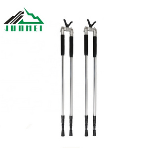 outdoor camping ultralight telescopic aluminum 6061/7075 material shooting stick hunting pole tripod pole holder hunting sticks