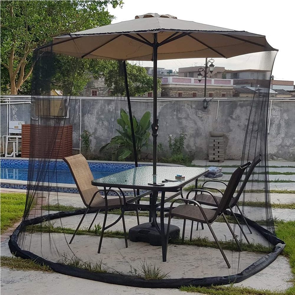 Outdoor Polyester Mesh Net Screen Large Hanging Netting Patio Umbrella Jumbo Gazebo Mosquito Net