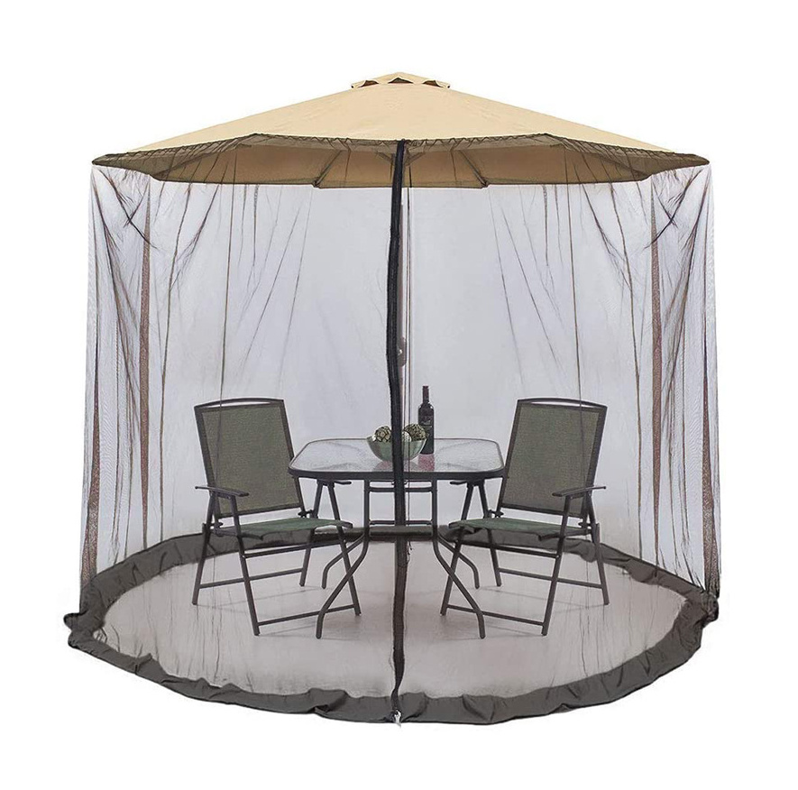 Outdoor Polyester Mesh Net Screen Large Hanging Netting Patio Umbrella Jumbo Gazebo Mosquito Net