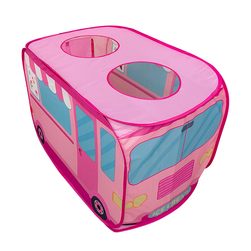 Custom Baby Girls Role Play Toy Ice Cream Tent Playhouse Kids Food Truck Play Tent