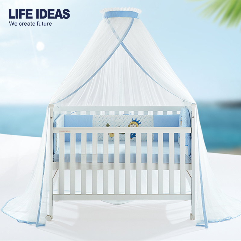 High Quality Factory Price Easy To Install 100% Polyester Portable Baby Crib Bed Stand Folding Umbrella Mosquito Net