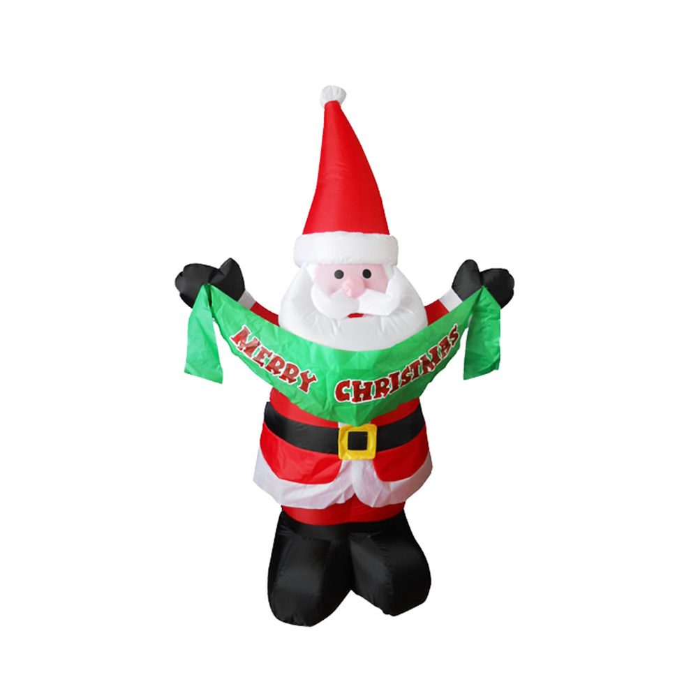 HOT Sale Giant Inflatable Christmas Ornaments Santa with Reindeer Model for Outdoor Advertising