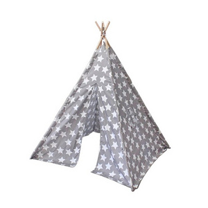 Baby Tents Portable Foldable Game Teepee Wave Indian Children's Tent Outdoor Kids Play House Canvas Cotton Triangle Tipi