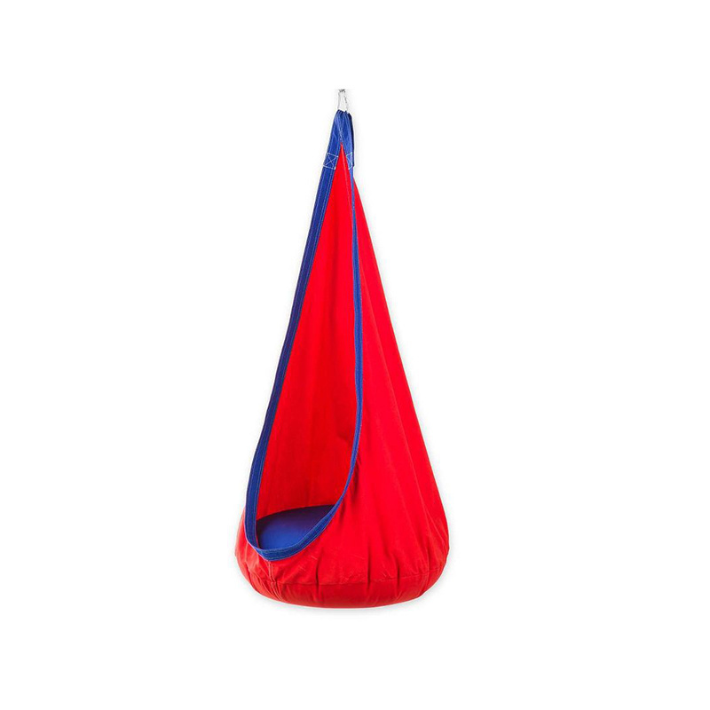 Custom Kids Pod Swing Seat Chair Cotton Canvas Children Hanging Hammock Chair with Inflatable Cushion