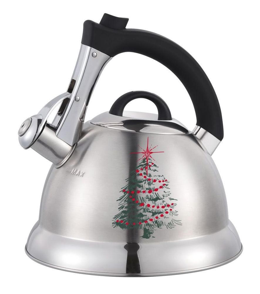 Christmas whistling tea kettle with  whistling tea kettle