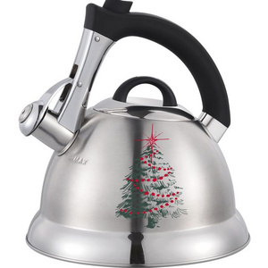 Christmas whistling tea kettle with  whistling tea kettle