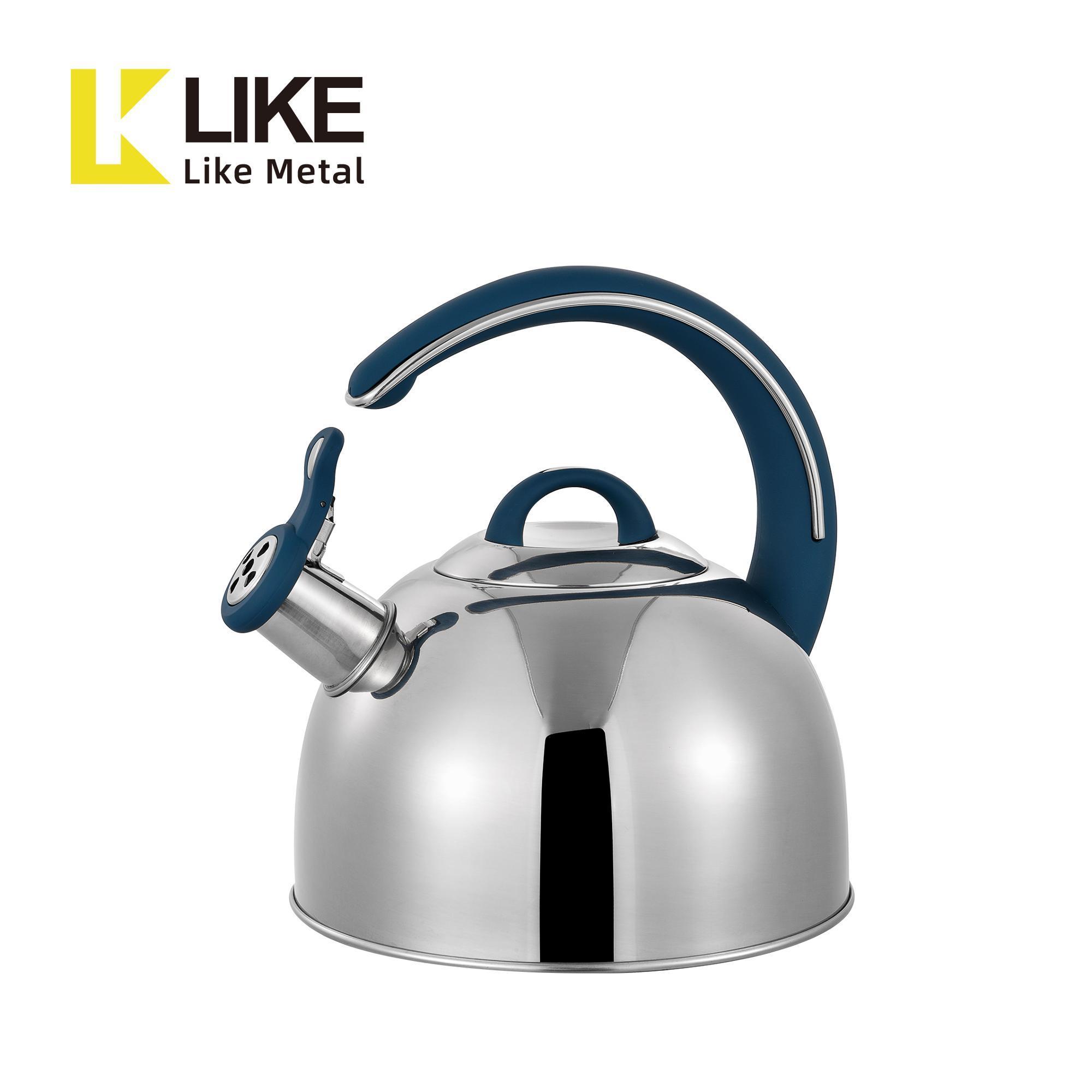 Cool Touch Ergonomic Handle stainless steel whistling kettle