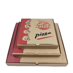 Wholesale Custom Design Printed 33 35 Cm 7/9/12 Inch Corrugated Paper for Pizza Packing Delivery Box With Logo