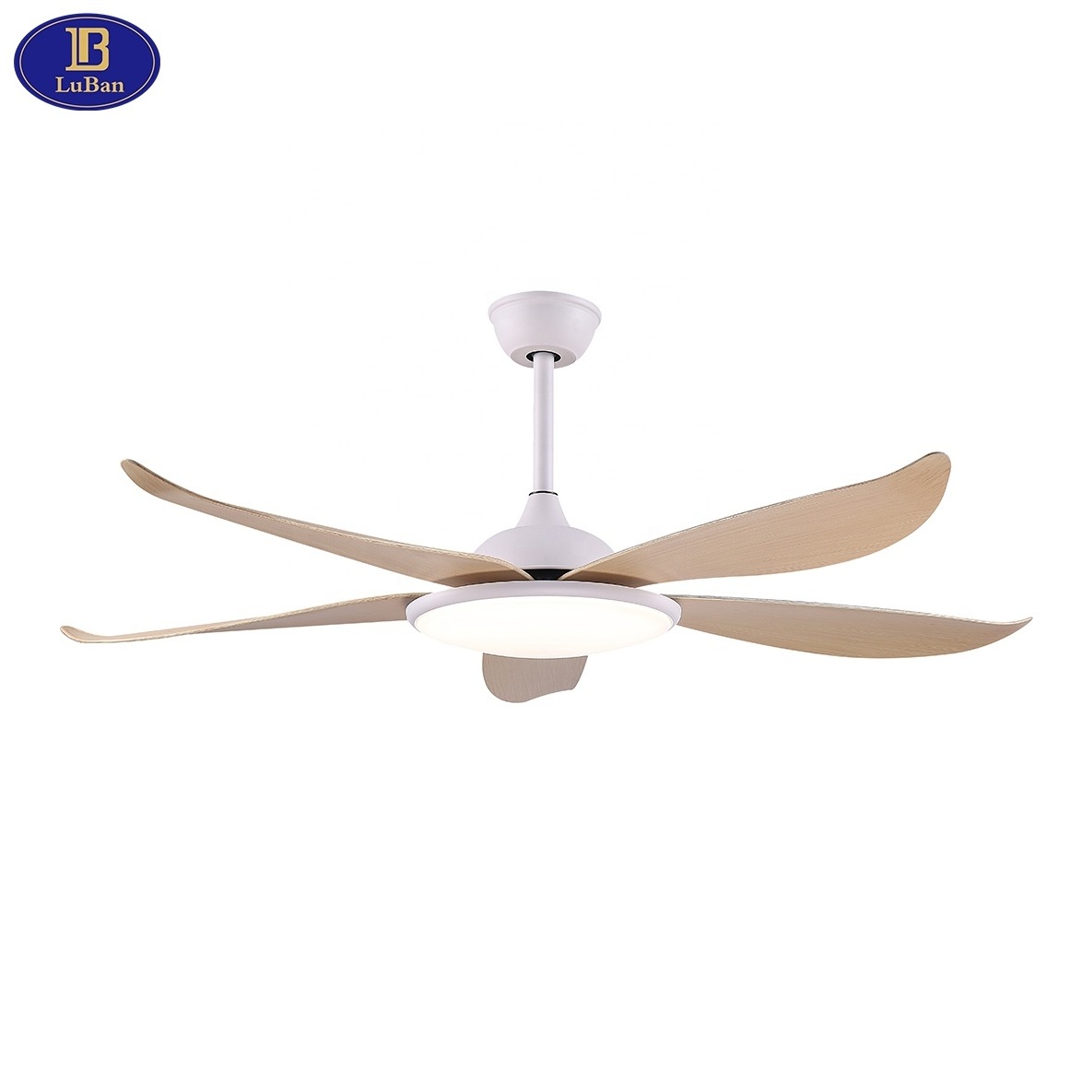 Modern design 56 inch Ceiling Fan with LED Light Remote Control, 5 ABS Blades, Noiseless Reversible DC Motor, 5-speed