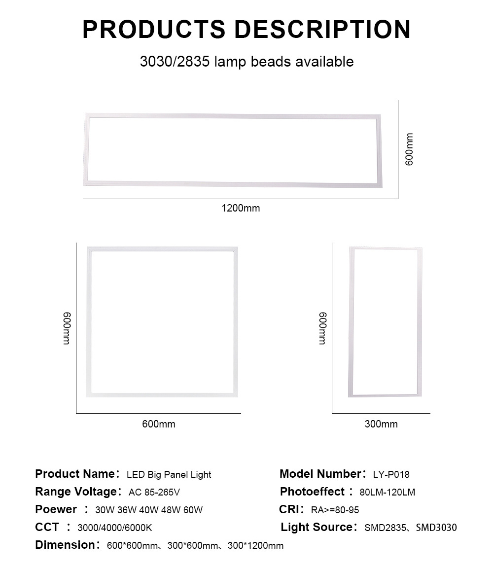 CCT selectable Square 600X600  Flat Surface Mounted LED Panel Light Backlit LED Panel Light Fixture