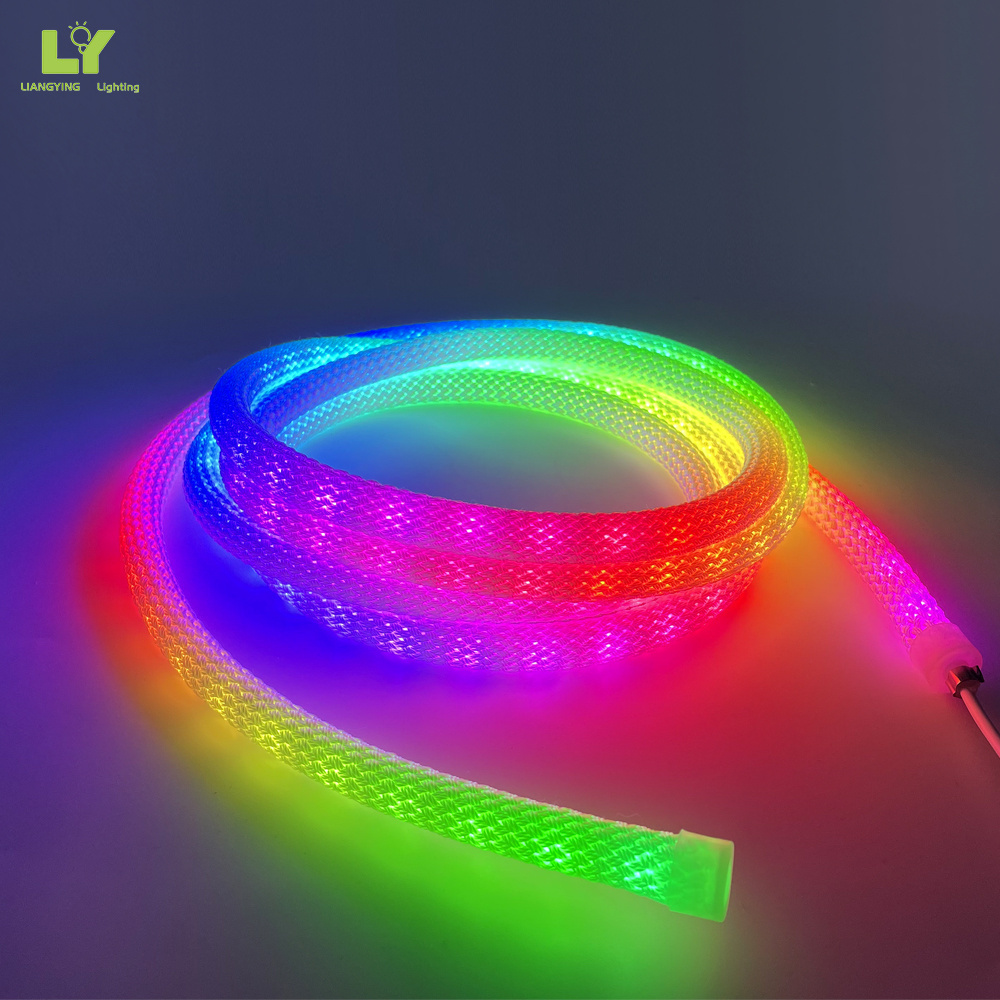 Hot selling 360 Uniform luminescence diameter 25mm silicone neon strip DC24V white/cct/rgb/rgbw IP65 Free bend led neon light