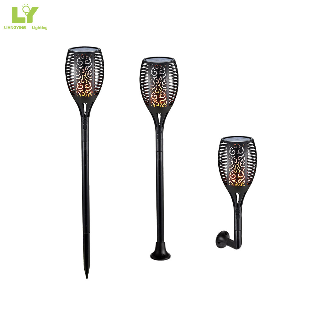 Hot Sales 12/33/51/96 LED Decoration Outdoor Light Classic Solar Flame Lamp Path Light For Landscape Garden