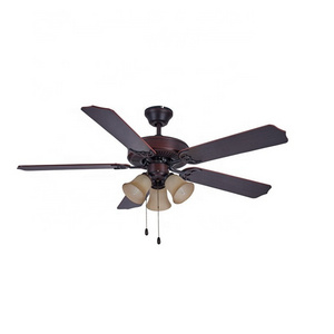 China Factory Farmhouse Caged Ceiling Fan with Light Kit for Warehouse