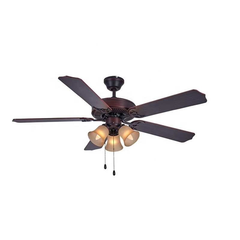 China Factory Farmhouse Caged Ceiling Fan with Light Kit for Warehouse