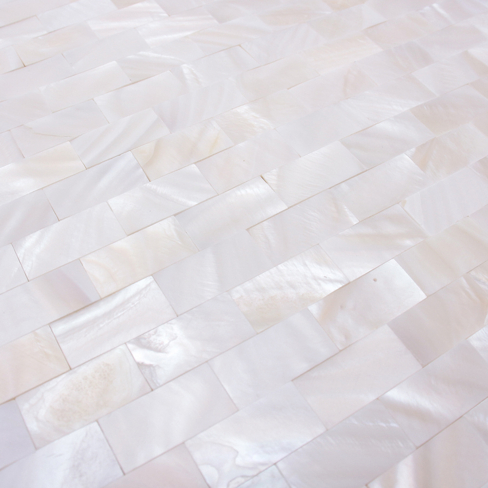 CNK China wholesale white subway shell mosaic peel and stick tile