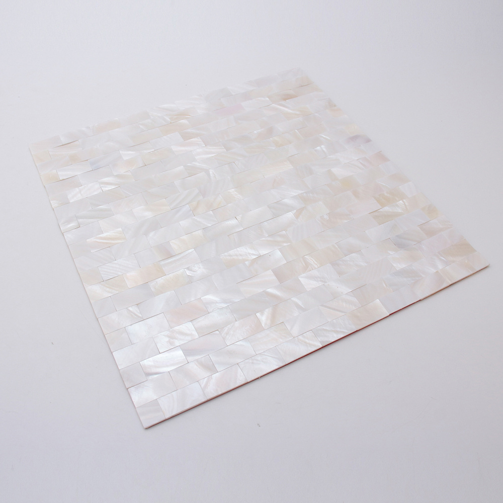 CNK China wholesale white subway shell mosaic peel and stick tile