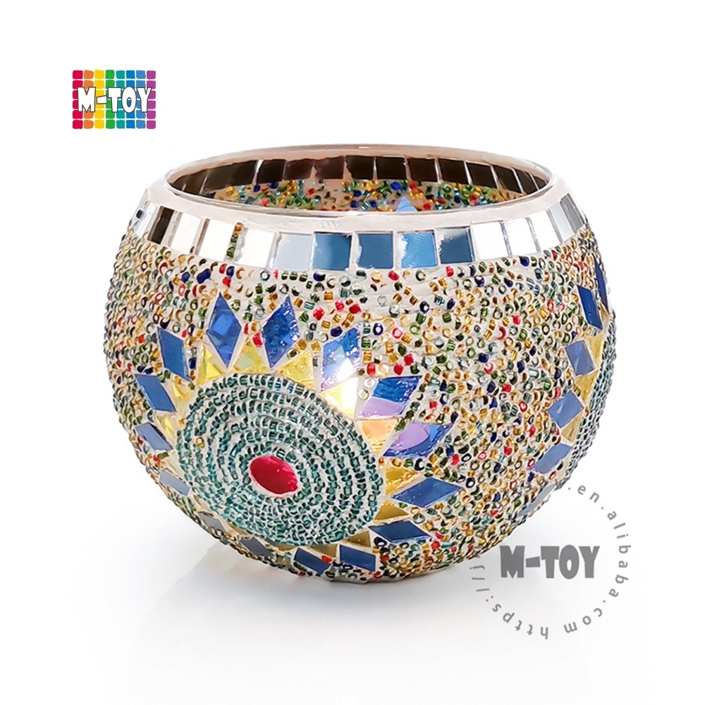 Turkish mosaic glass lamp candle holders for wedding or gifts crafts