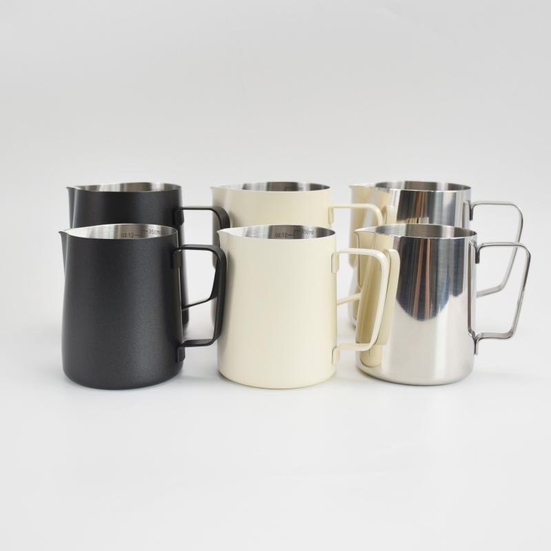 Cute Design Milk Frother Jug 304 Stainless Steel Latte Cups with Custom Logo Eco-Friendly Household Use Source Manufacturer