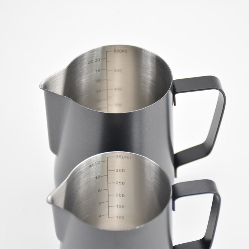 custom milk jug stainless steel color and design milk frothing pitcher  high capacity milk pitcher