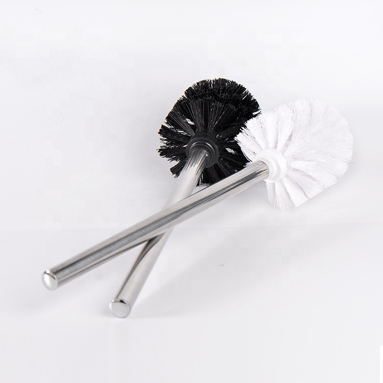 Long Handle Toilet Scrubber Brush and Holder Stainless Steel Professional Manufacturer Black/white Cleaning Brushes Strip