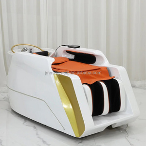 Hair salon  shampoo bed with water circulation and steamer massage  hair wash chair