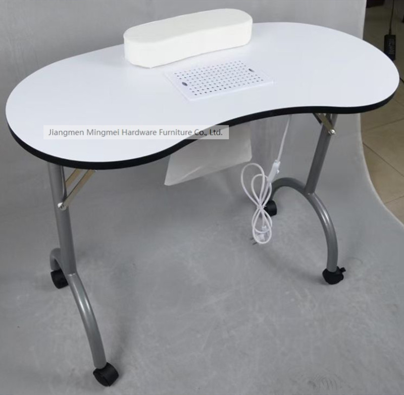 Modern  Cheap Portable Folding Nail  Manicure Table With Exhaust Fan nail salon Desk with wheels