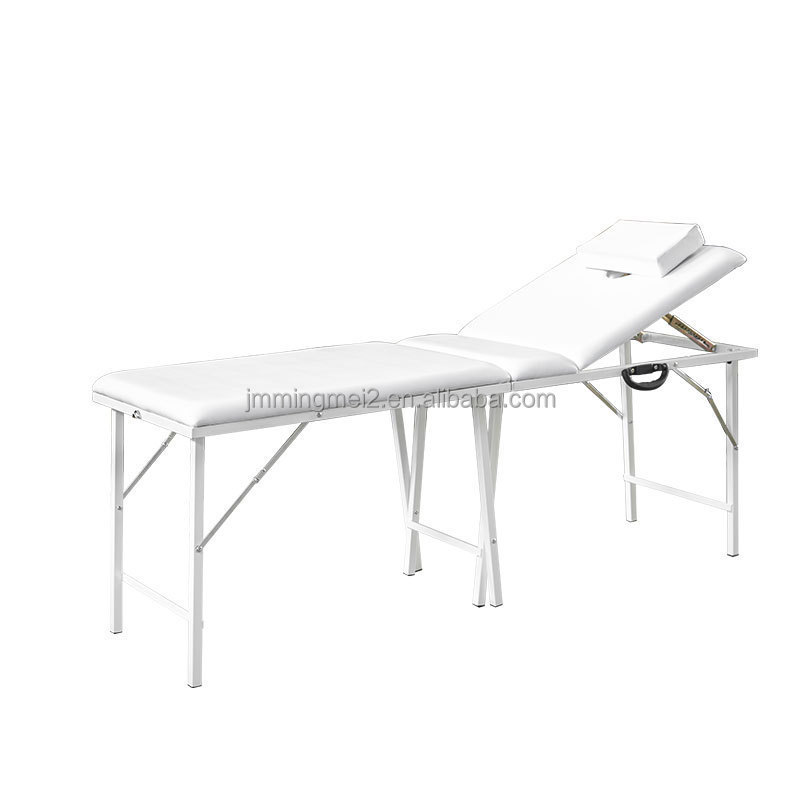 Simple beauty bed foldable massage table with head hole portable facial bed