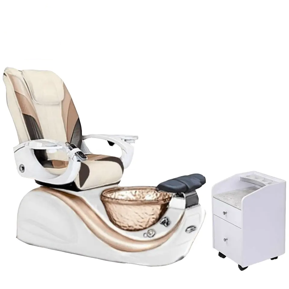 Nail Salon Equipment customized style manicure and pedicure SPA chair with massage function