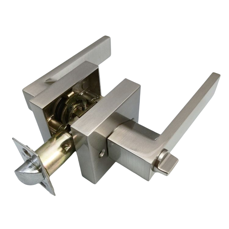 Square Lever Set Heavy Duty Stainless Steel High-end Lever Tubular Latch Passage Door Handle Lock