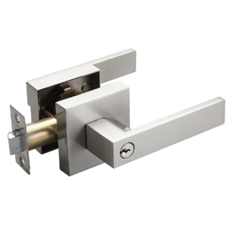 Square Entry Lever Door Handle Lock and Single Cylinder Deadbolt Lock Front Door Heavy Duty Lock With Keys